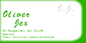 oliver jex business card